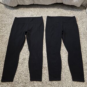 Fabletics Powerhold XXL Short Black High-Waist Leggings Duo